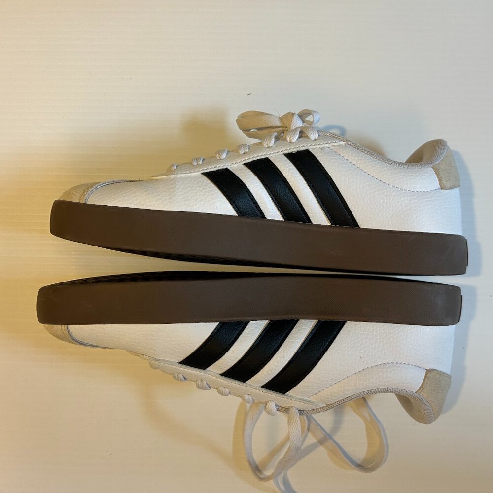Adidas VL Court 3.0, women's size 9.5, black/white LIKE NEW!